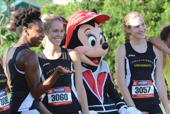 Cross Country Runners meet Minnie Mouse